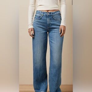 Trendy wide leg baggy denim in extra long